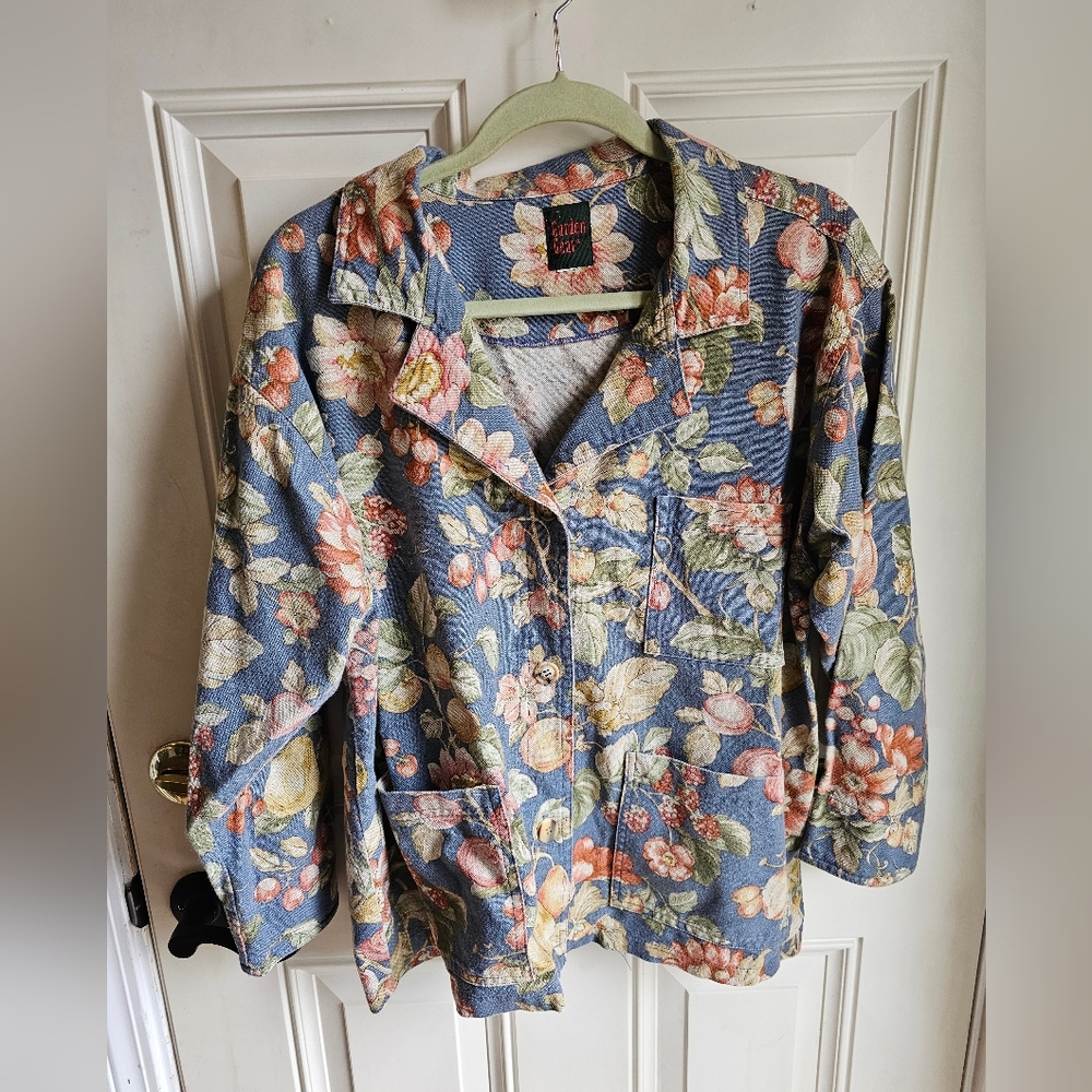 Garden Gear Floral Blue Jacket